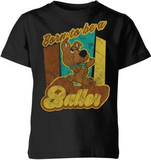 Scooby Doo Born To Be A Baller Kids' T-Shirt - Black - 122/128 (7-8 jaar) Zwart - M