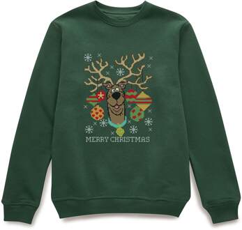 Scooby Doo Christmas Jumper - Forest Green - S Groen