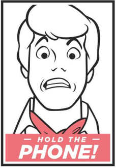 Scooby Doo Hold The Phone Sweatshirt - White - M Wit