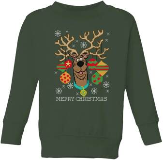 Scooby Doo Kids' Christmas Jumper - Forest Green - 110/116 (5-6 jaar) Groen - S
