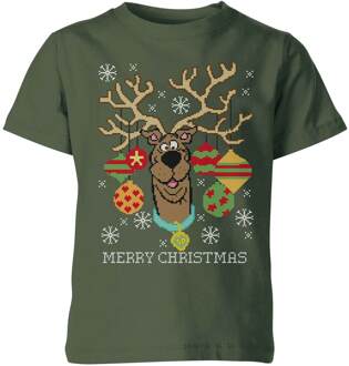 Scooby Doo Kids' Christmas T-Shirt - Forest Green - 110/116 (5-6 jaar) Groen - S