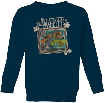 Scooby Doo Mystery Machine Psychedelic Kids' Sweatshirt - Navy - 134/140 (9-10 jaar) - Navy blauw - L