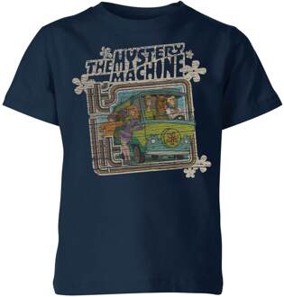 Scooby Doo Mystery Machine Psychedelic Kids' T-Shirt - Navy - 122/128 (7-8 jaar)