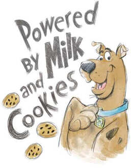 Scooby Doo Powered By Milk And Cookies Women's Sweatshirt - White - M - Wit
