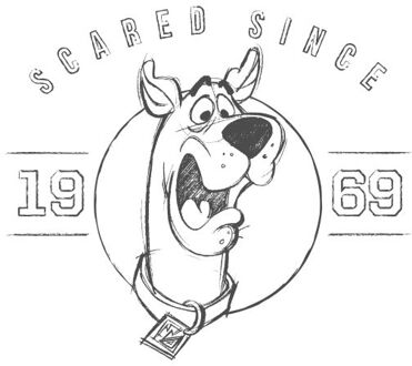 Scooby Doo Scared Since '69 Men's T-Shirt - White - XL Wit