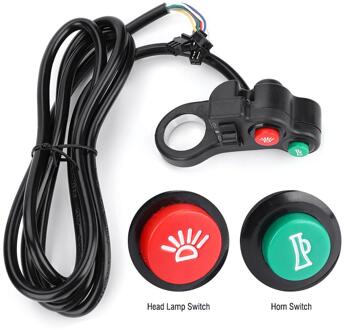 Scooter 3 In 1 Front Light Claxon Schakelaar Elektrische Fiets Hoofd Licht Schakelaar Hoorn Richtingaanwijzer Voor Motorfiets E-Fiets
