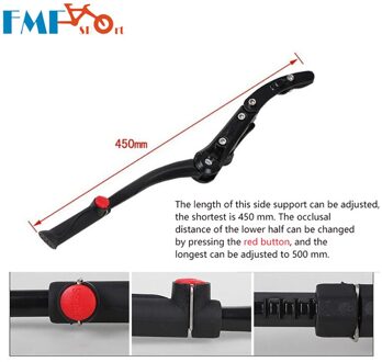 Scooter Side Stand 26 Inch Verstelbare Beugel Verstelbare Fiets Stand Aluminium Voet Prop Side Kickstand Parking Rack Fiets