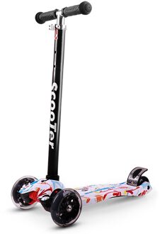 Scooter Voor Kinderen Grote Wielen Scooter Folding Kick Scooter Voor Peuters 3-8 Jaar Met Verstelbare Hoogte Lichtgewicht Scooter 3 Wheels kleur 3