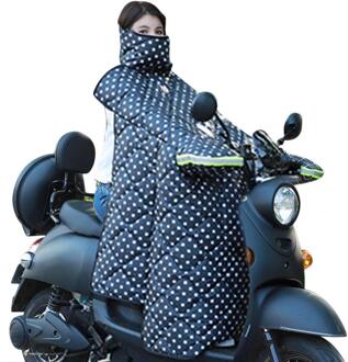 Scooters Been Cover met Reflecterende Strip Voor Motorfiets Deken Knie Warmer Verdikte Waterdicht Winter Quilt voor Scooters Motor zwart