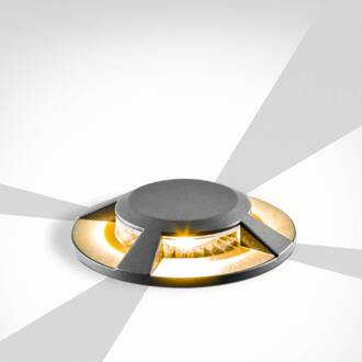 Scopum LED inbouwlamp rond 4-voudig antraciet