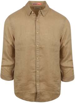 Scotch and Soda Linnen Overhemd Beige - XL,XXL