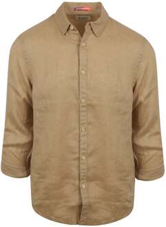 Scotch and Soda Linnen Overhemd Beige - XXL