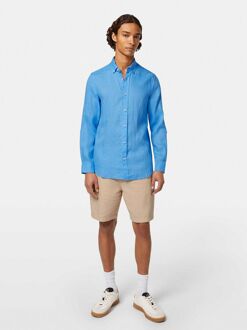 Scotch and Soda Linnen Overhemd Blauw - M,S