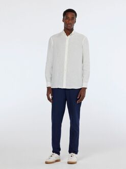 Scotch and Soda Linnen Overhemd Wit Off-White - L,M,S,XL,XXL