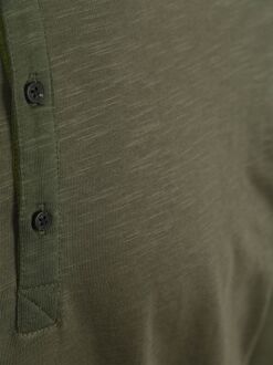 Scotch and Soda Longsleeve Henley T-Shirt Olive Groen - XL