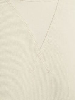 Scotch and Soda Longsleeve Waffle T-Shirt Ecru Wit - L,XXL