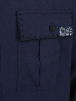 Scotch and Soda Overshirt Textured Navy Donkerblauw - L,M,S,XL,XXL