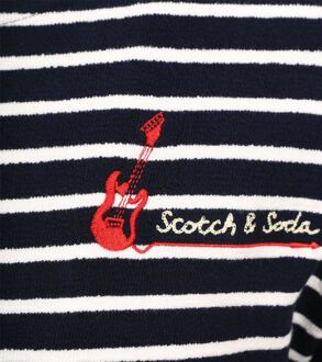 Scotch and Soda Pullover Bandana Donkerblauw Gestreept - L,XL