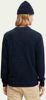 Scotch and Soda Pullover Mix Wol Gespikkeld Donkerblauw - XXL