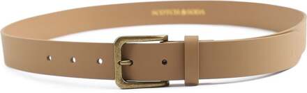 Scotch and Soda Riem Beige Leer Bruin - XL