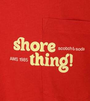 Scotch and Soda Scotch & Soda T-Shirt Artwork Rood - L,M,S,XL,XXL