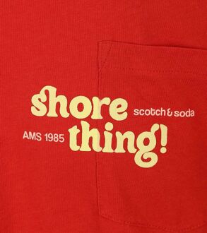 Scotch and Soda Scotch & Soda T-Shirt Artwork Rood - L,M,S,XL