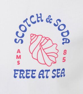 Scotch and Soda Scotch & Soda T-Shirt Artwork Wit - S,M,L,XL,XXL