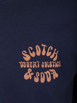 Scotch and Soda Scotch & Soda T-Shirt Backprint Navy Donkerblauw - L,M,XL