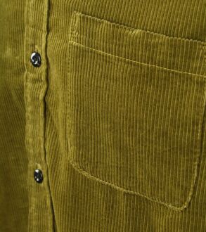 Scotch and Soda Solid Corduroy Overhemd Groen - M,XL,XXL