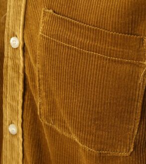 Scotch and Soda Solid Corduroy Overhemd Okergeel - XXL