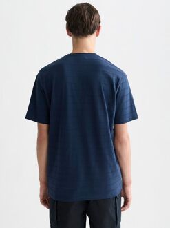 Scotch and Soda Structured T-shirt Navy Donkerblauw - L,XL