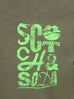 Scotch and Soda Sweater Logo Olijfgroen - L,M,S,XL,XXL