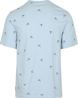 Scotch and Soda T-shirt Print Lichtblauw - L,S,XL,XXL
