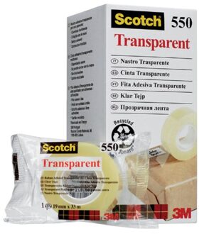 Scotch Plakband Scotch 550 19mmx33m transparant