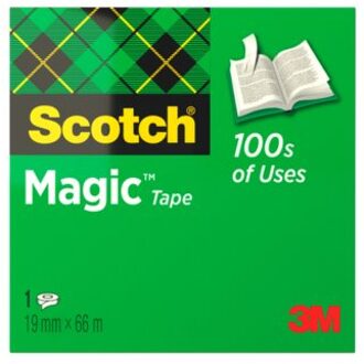 Scotch Plakband Scotch Magic 810 19mmx66m onzichtbaar mat Geel