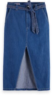 Scotch & Soda 176911 summery skirt with belt Blauw - L