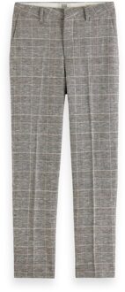 Scotch & Soda 176974 6401 lowry mid rise slim prince of wales pant prince of wales check Grijs - 28-32