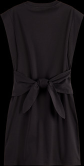 Scotch & Soda 177357 001 scotch&soda tie waist mini jersey dress evening black Zwart - XL