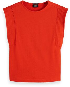 Scotch & Soda Boat Neck Shirt Dames rood - XS