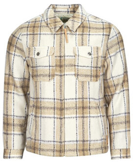 Scotch & Soda Check Wool-Blend Zip-Thru Overshirt Scotch & Soda , Beige , Heren - 2Xl,L