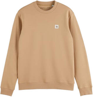 Scotch & Soda Essential Badge Crew Sweatshirt Scotch & Soda , Beige , Heren