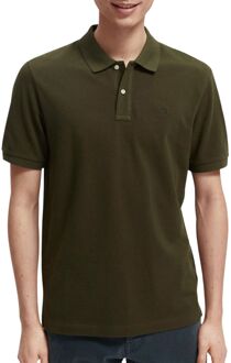 Scotch & Soda Essentials Pique Polo Heren donkergroen - XXL