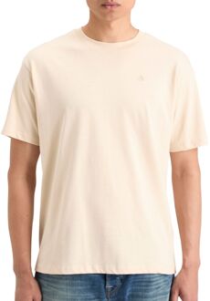 Scotch & Soda Essentieel Logo T-shirt voor Mannen Scotch & Soda , Beige , Heren - Xl,L,S