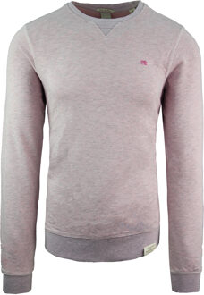 Scotch & Soda Garment-Dyed Logo Katoenen Sweatshirt Roze Heren Pullover 142567 1282