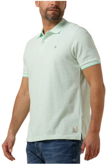 Scotch & Soda Heren Melange Polo T-shirt Mint Scotch & Soda , Green , Heren - 2Xl,Xl,L,M