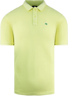 Scotch & Soda Korte Mouw Katoen Heren Geel Poloshirt 142734 0244 - maat