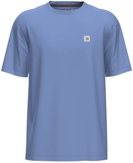 Scotch & Soda Logo Badge Biologisch Katoenen T-Shirt Scotch & Soda , Blue , Heren - Xl,L,S