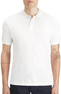 Scotch & Soda Logo Pique Polo Heren wit