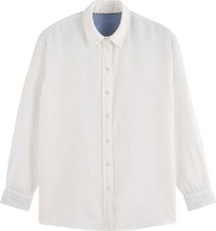 Scotch & Soda Oversized linen fit shirt white Wit - 34