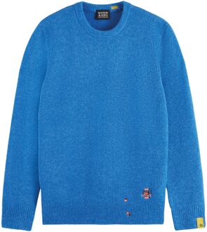 Scotch & Soda Softy-Knit Melange Trui Heren blauw